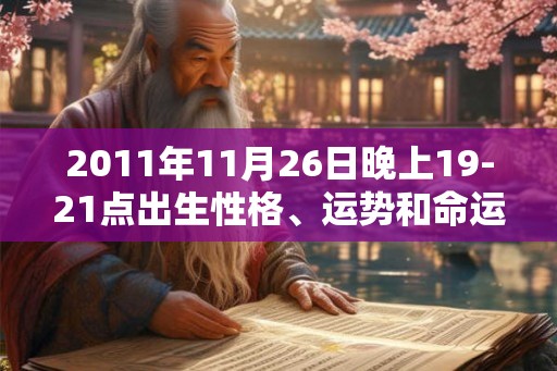 2011年11月26日晚上19-21点出生性格、运势和命运