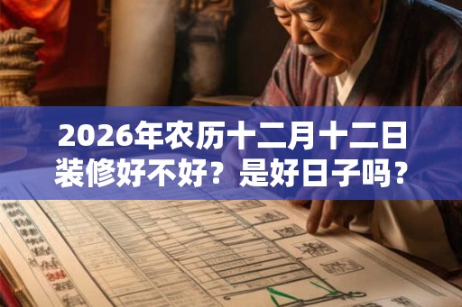 2026年农历十二月十二日装修好不好?是好日子吗? 2026年农历十二月十二日装修好不好?是好日子吗?