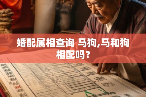 婚配属相查询 马狗,马和狗相配吗？