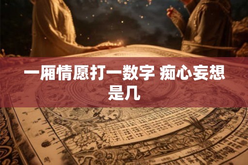 一厢情愿打一数字 痴心妄想是几