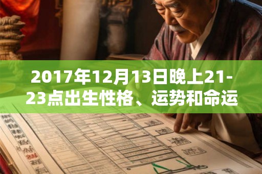 2017年12月13日晚上21-23点出生性格、运势和命运