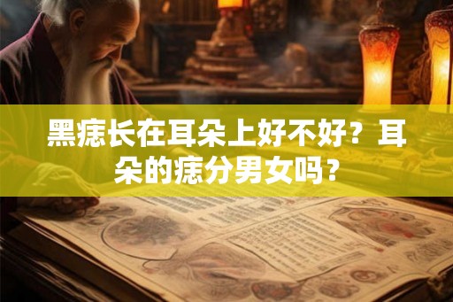 黑痣长在耳朵上好不好?耳朵的痣分男女吗? 黑痣长在耳朵上好不好?耳朵的痣分男女吗?