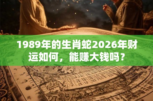1989年的生肖蛇2026年财运如何，能赚大钱吗？