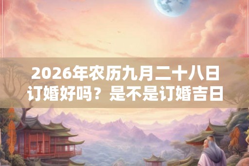 2026年农历九月二十八日订婚好吗？是不是订婚吉日？
