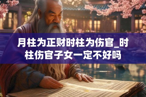 月柱为正财时柱为伤官_时柱伤官子女一定不好吗