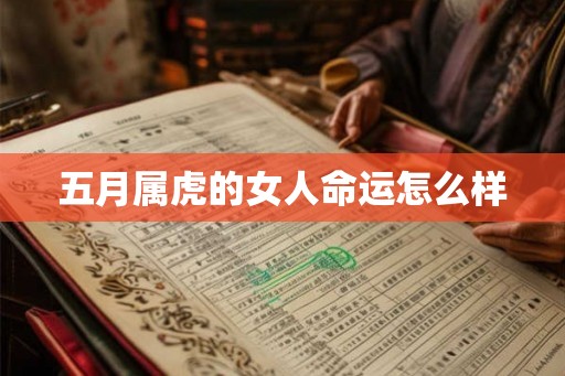 五月属虎的女人命运怎么样