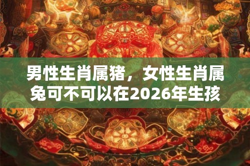 男性生肖属猪，女性生肖属兔可不可以在2026年生孩子？