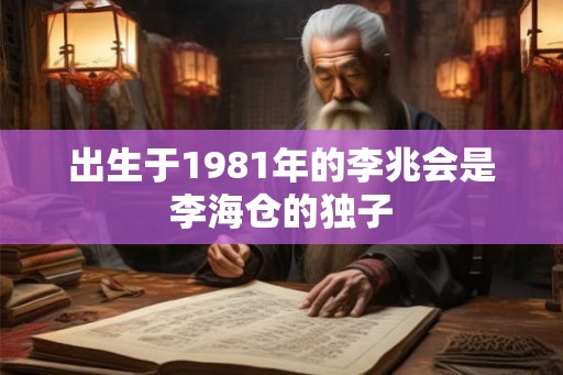 出生于1981年的李兆会是李海仓的独子
