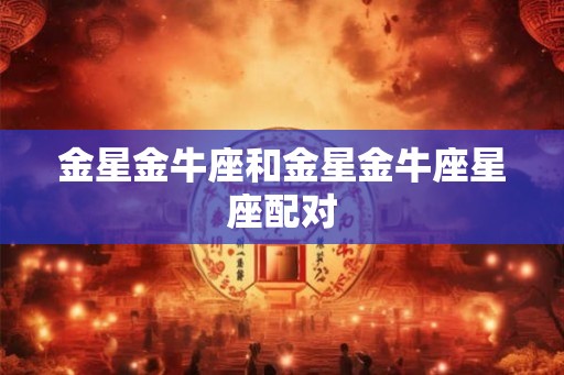 金星金牛座和金星金牛座星座配对