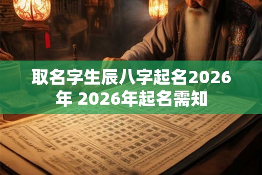 取名字生辰八字起名2026年 2026年起名需知 取名字生辰八字起名2026年 2026年起名需知
