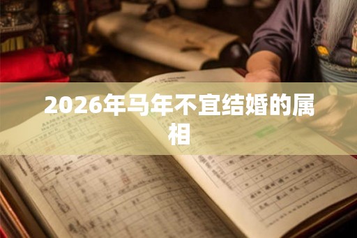 2026年马年不宜结婚的属相