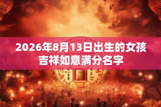 2026年8月13日出生的女孩吉祥如意满分名字 2026年8月13日出生的女孩吉祥如意满分名字