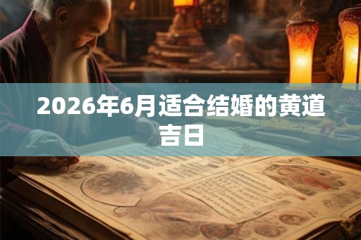2026年6月适合结婚的黄道吉日