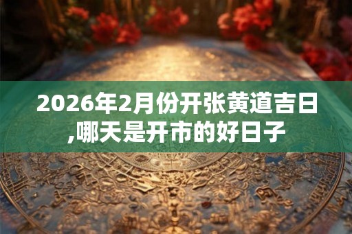 2026年2月份开张黄道吉日,哪天是开市的好日子