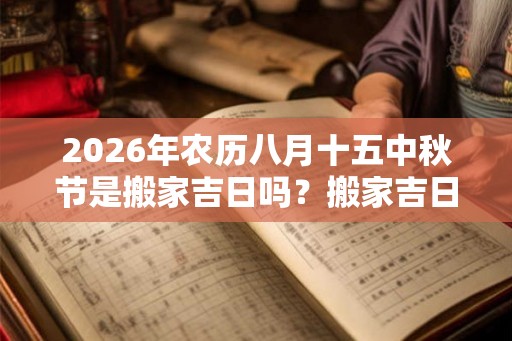 2026年农历八月十五中秋节是搬家吉日吗？搬家吉日怎么选？