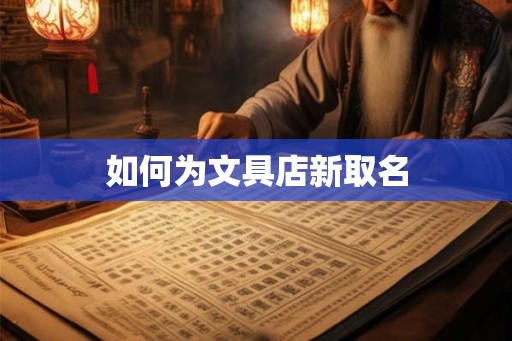 如何为文具店新取名