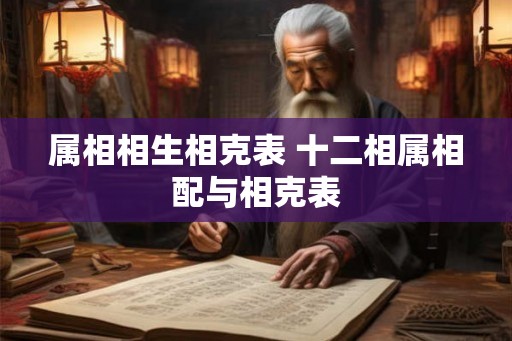 属相相生相克表 十二相属相配与相克表 属相相生相克表 十二相属相配与相克表