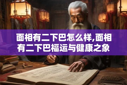 面相有二下巴怎么样,面相有二下巴福运与健康之象