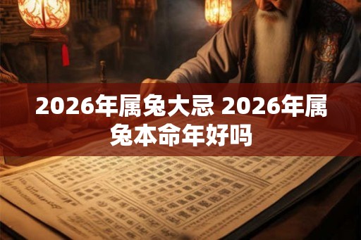 2026年属兔大忌 2026年属兔本命年好吗