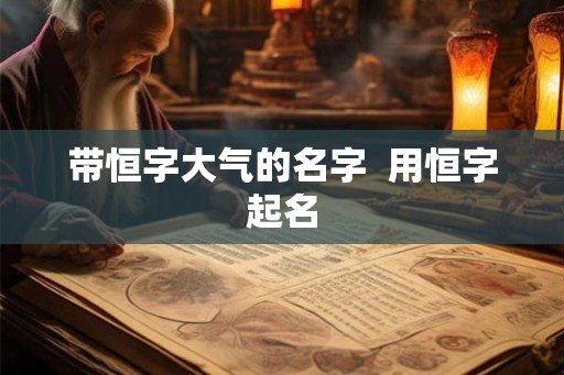 带恒字大气的名字  用恒字起名