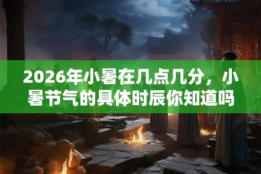 2026年小暑在几点几分，小暑节气的具体时辰你知道吗？