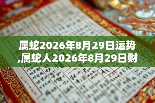 属蛇2026年8月29日运势,属蛇人2026年8月29日财运,生肖蛇2026年8月29日运势