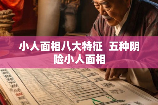 小人面相八大特征  五种阴险小人面相