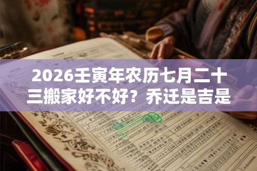 2026壬寅年农历七月二十三搬家好不好?乔迁是吉是凶 2026壬寅年农历七月二十三搬家好不好?乔迁是吉是凶