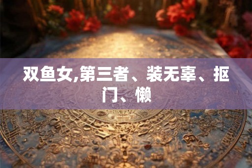双鱼女,第三者、装无辜、抠门、懒