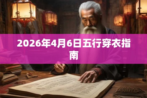 2026年4月6日五行穿衣指南