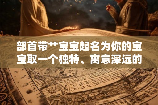 部首带艹宝宝起名为你的宝宝取一个独特、寓意深远的名字