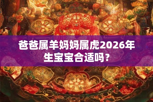 爸爸属羊妈妈属虎2026年生宝宝合适吗？