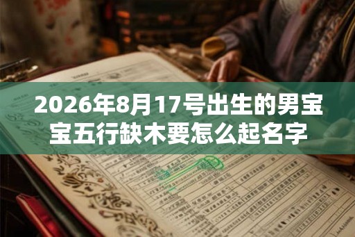 2026年8月17号出生的男宝宝五行缺木要怎么起名字