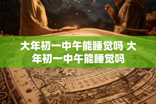 大年初一中午能睡觉吗 大年初一中午能睡觉吗