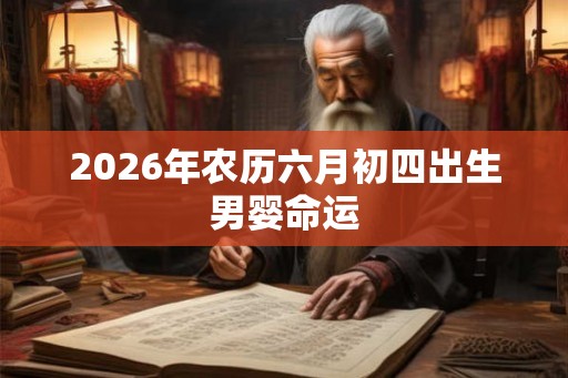 2026年农历六月初四出生男婴命运