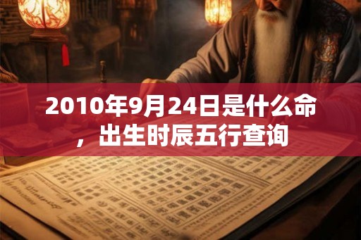 2010年9月24日是什么命，出生时辰五行查询