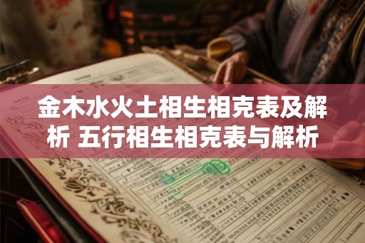 金木水火土相生相克表及解析 五行相生相克表与解析
