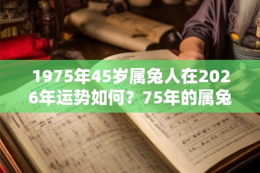 1975年45岁属兔人在2026年运势如何？75年的属兔人是什么命？