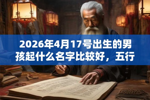 2026年4月17号出生的男孩起什么名字比较好，五行属什么