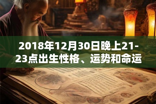 2018年12月30日晚上21-23点出生性格、运势和命运