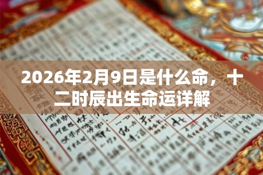 2026年2月9日是什么命，十二时辰出生命运详解