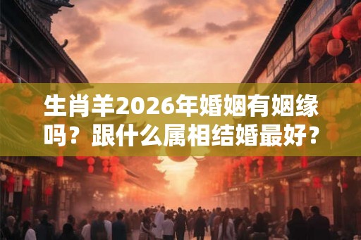 生肖羊2026年婚姻有姻缘吗？跟什么属相结婚最好？
