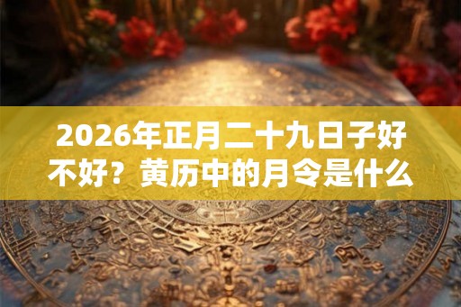 2026年正月二十九日子好不好？黄历中的月令是什么？