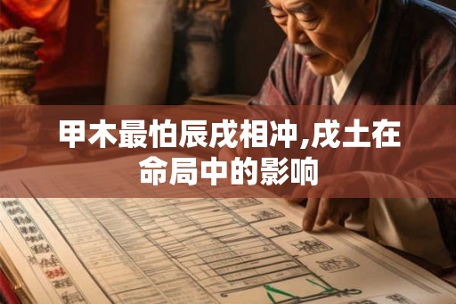 甲木最怕辰戌相冲,戌土在命局中的影响
