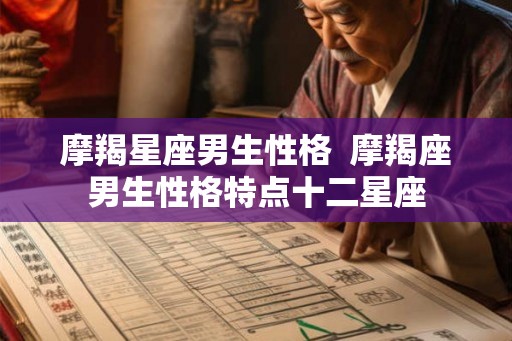 摩羯星座男生性格  摩羯座男生性格特点十二星座
