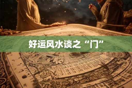 好运风水谈之“门”