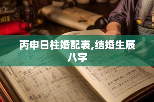 丙申日柱婚配表,结婚生辰八字