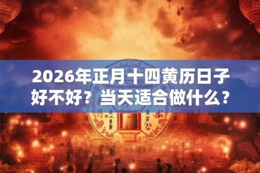 2026年正月十四黄历日子好不好？当天适合做什么？