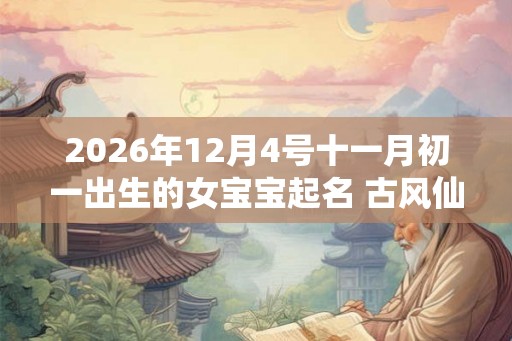 2026年12月4号十一月初一出生的女宝宝起名 古风仙气