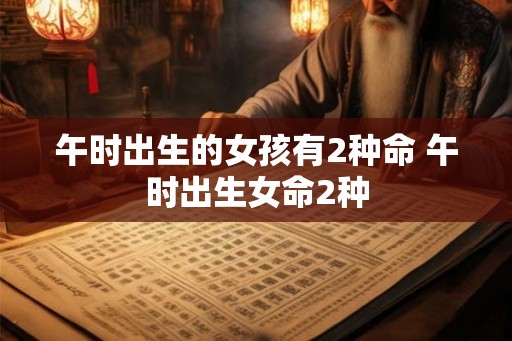 午时出生的女孩有2种命 午时出生女命2种